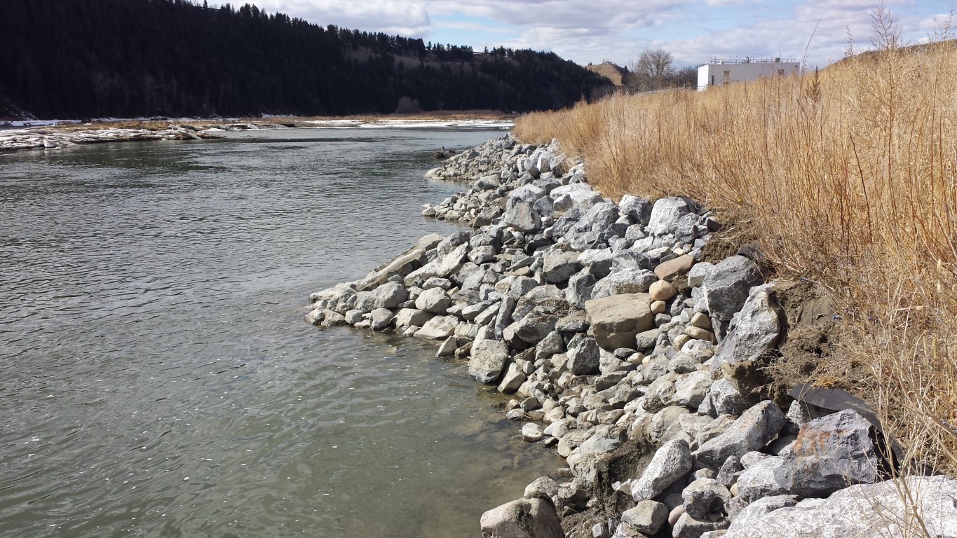 Completed project of Rip Rap Shoreline #9