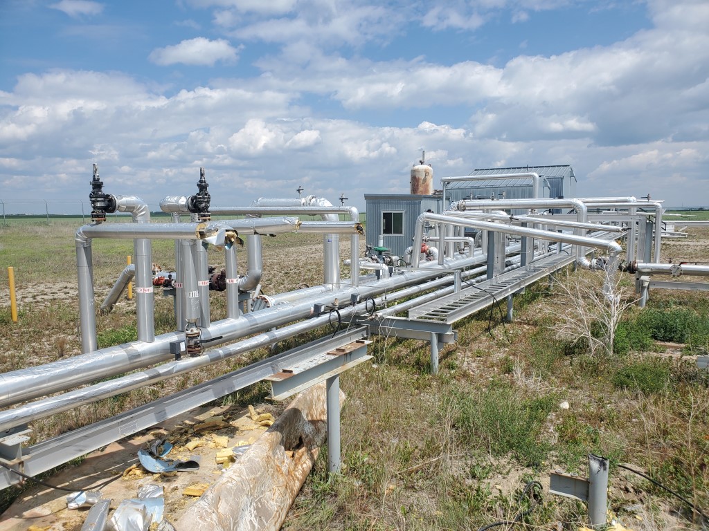 Pipelines above ground Before Demo #3